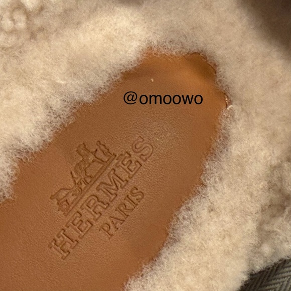 Hermes Calotta Wood Mule Clogs Size 38 - Denim / Rare - Picture 9 of 12